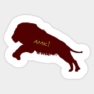 AMK! Lion in Red Sticker